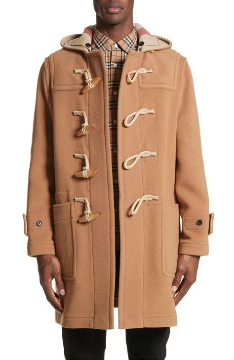 burberry mens full length wool with hood|burberry goddess duffle coat.